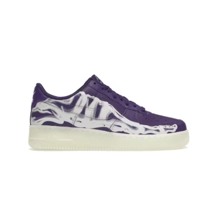 Pkgod Nike Air Force 1 Low '07 QS Purple Skeleton Halloween (2021) 02
