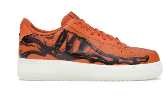 Pkgod Nike Air Force 1 LowOrange Skeleton Halloween (2020)