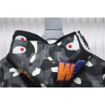 Top Quality BAPE City Camo Shark WGM Full-Zip Hoodie Black（Glow） 