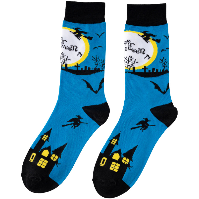 Pumpkin bat vampire skull trendy socks