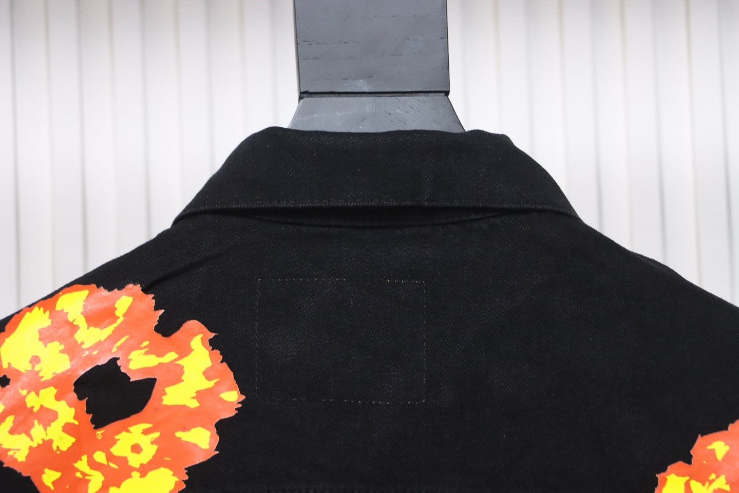DENIM TEARS Washed Flam Jacket Black 