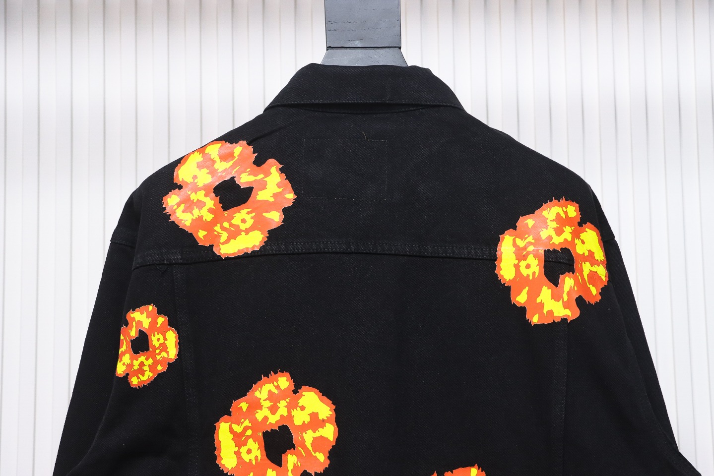 DENIM TEARS Washed Flam Jacket Black 