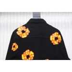 DENIM TEARS Washed Flam Jacket Black 