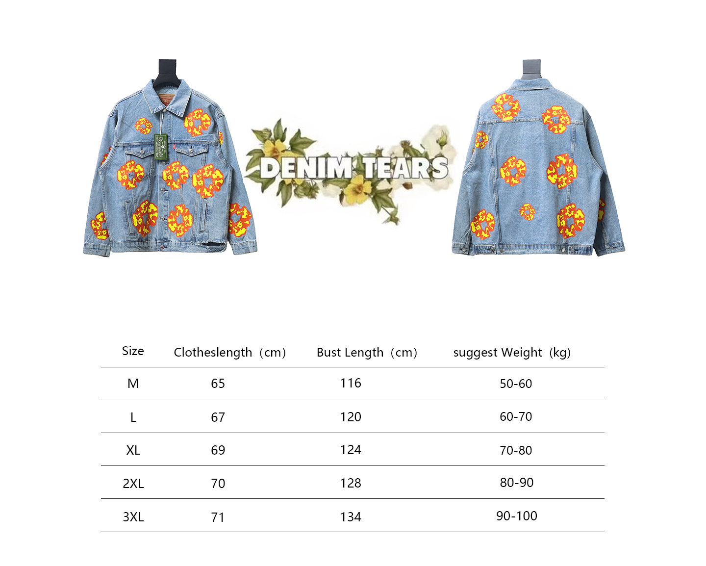    DENIM TEARS Washed Flam Jacket 