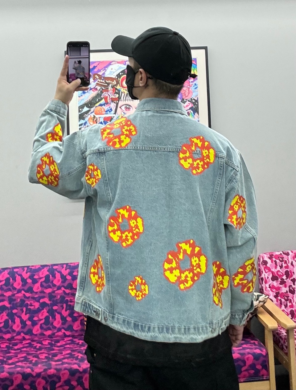    DENIM TEARS Washed Flam Jacket 