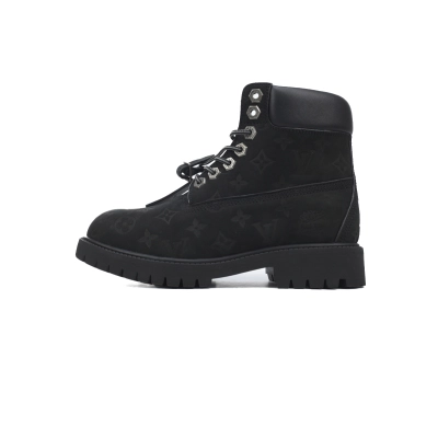    Louis Vuitton Timberland 6" Ankle Boot Black Monogram 01
