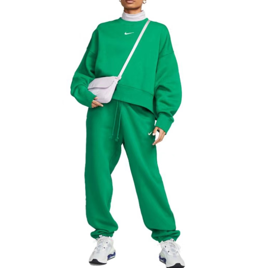 Top Quality Nike Sportswear Tech Fleece Full-Zip Hoodie & Joggers Set Light University Green 
