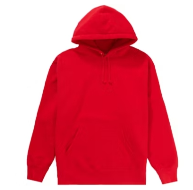 Top Quality Supreme Satin Appliqué Hooded Sweatshirt Red 