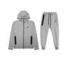 Top Quality Nike Sportswear Tech Fleece Full-Zip Hoodie & Joggers Set Dark Heather Grey 