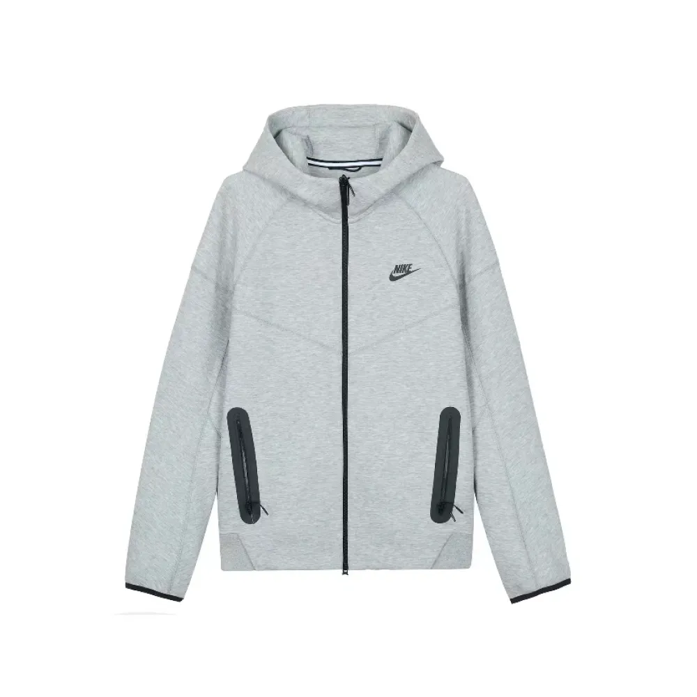 【Hot Sale】Nike Sportswear Tech Fleece Full-Zip Hoodie & Joggers Set Dark Heather Grey 