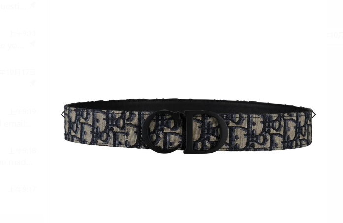 Top quality Dior Men's Black Belt