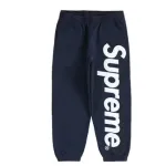 Top Quality Supreme Satin Appliqué Sweatpant Navy 