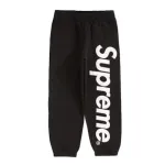 Top Quality Supreme Satin Appliqué Sweatpant Black 