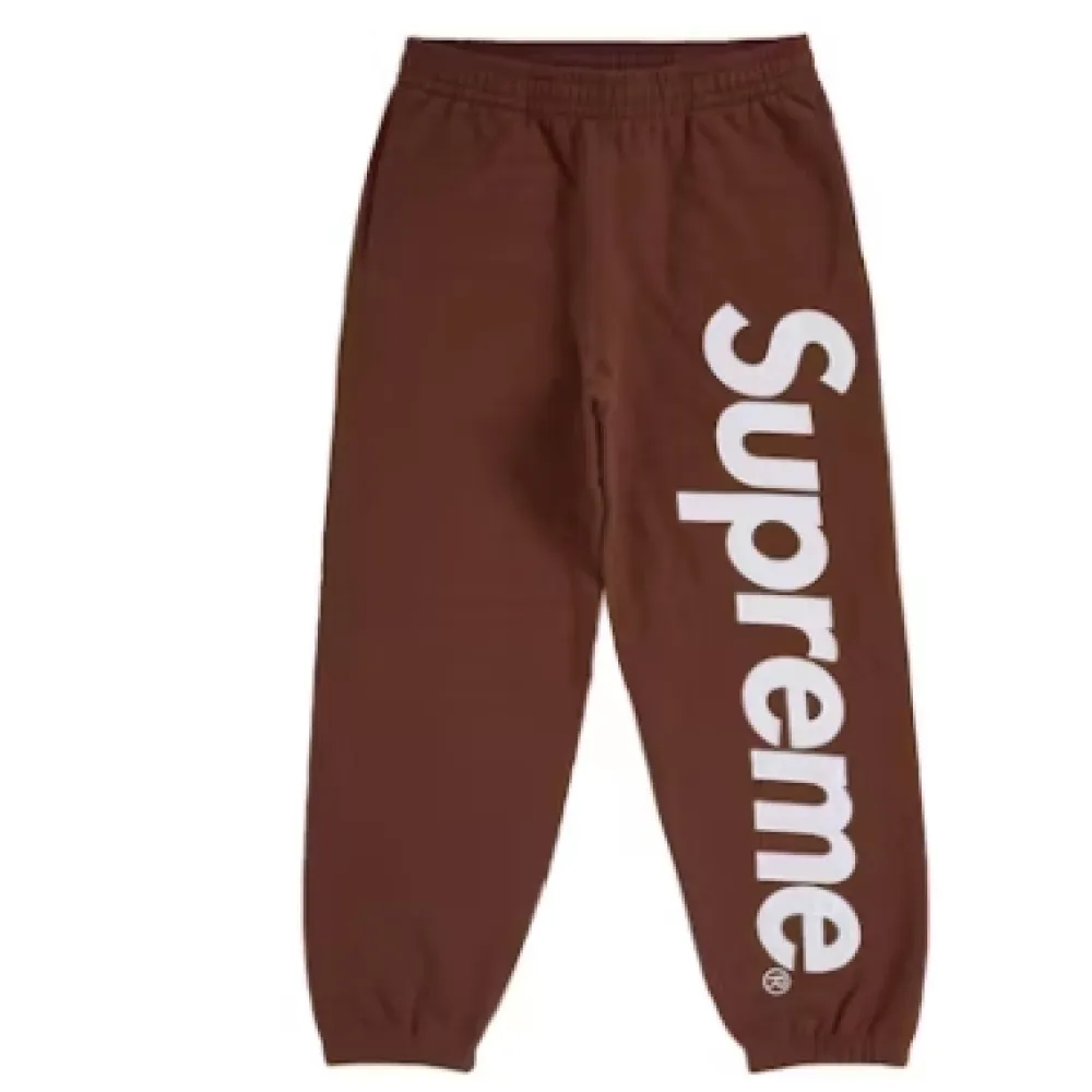 Top Quality Supreme Satin Applique Sweatpant Brown 