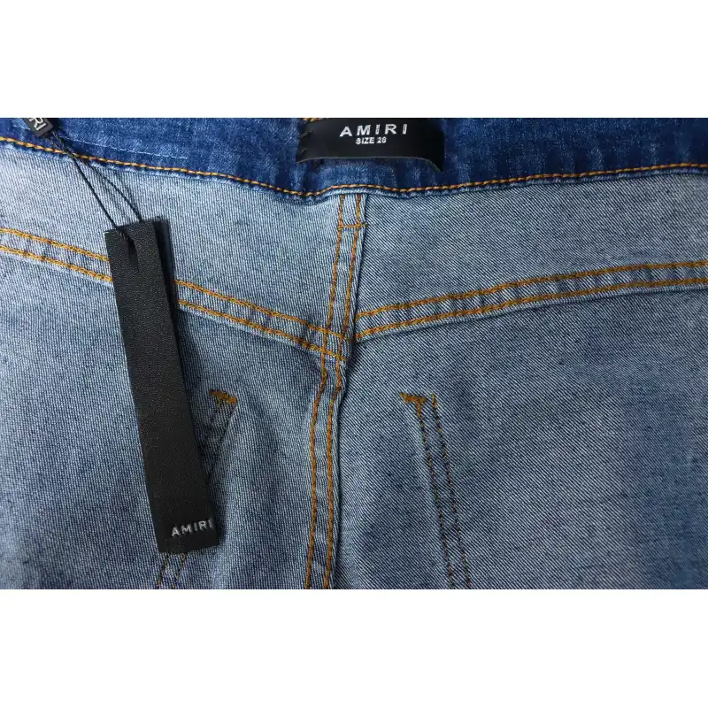 Top Quality AMIRI Inked and rhinestone jeans
