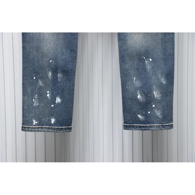 Top Quality AMIRI Inked and rhinestone jeans
