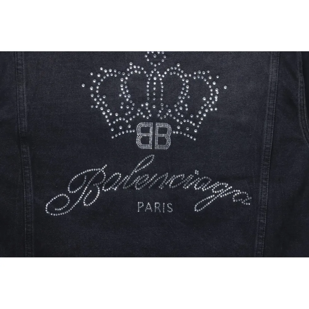 Balenciaga Back Crown Denim Jacket 