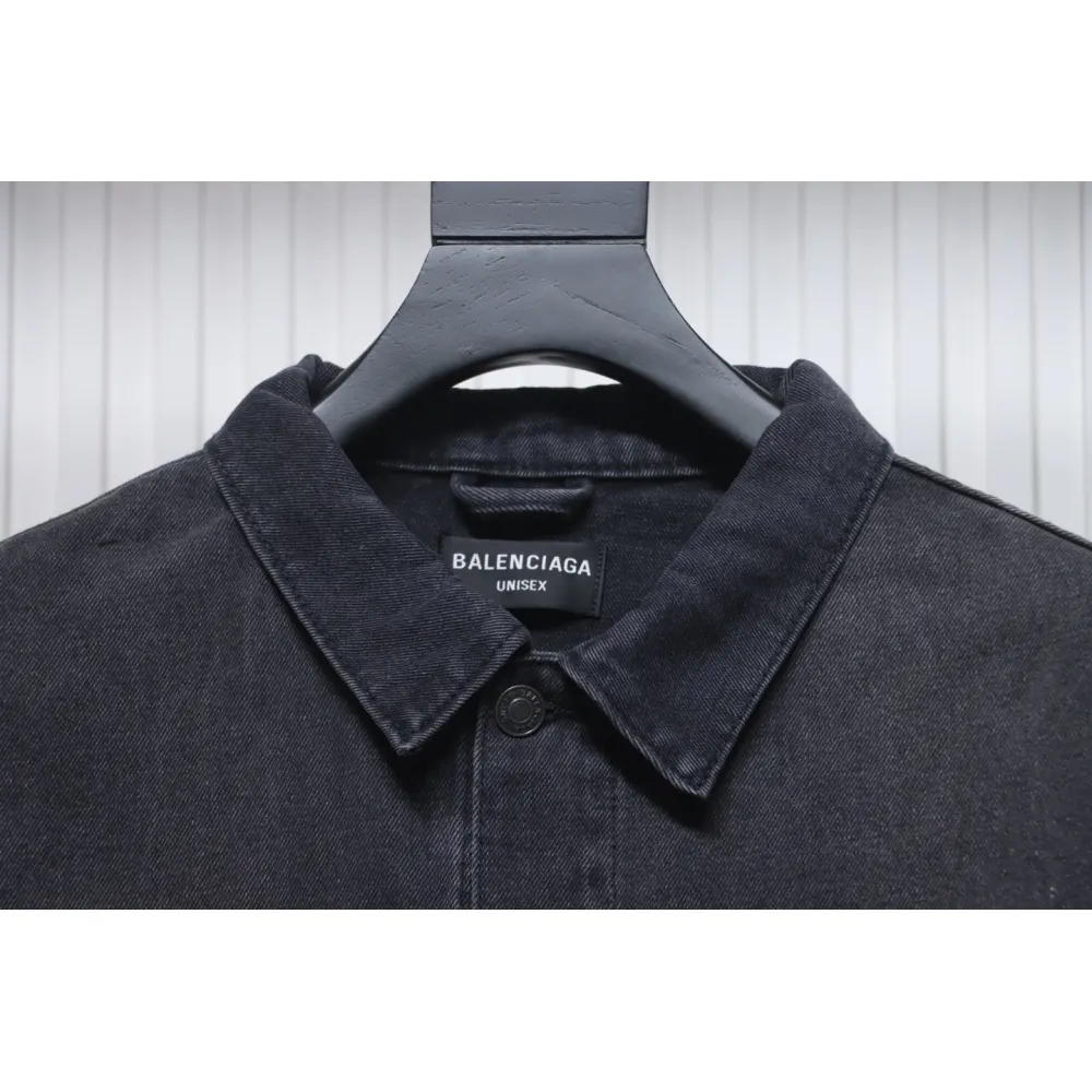 Balenciaga Back Crown Denim Jacket 