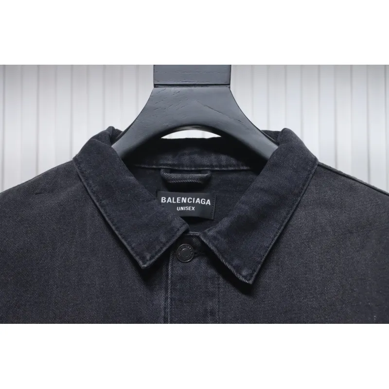 Balenciaga Back Crown Denim Jacket 