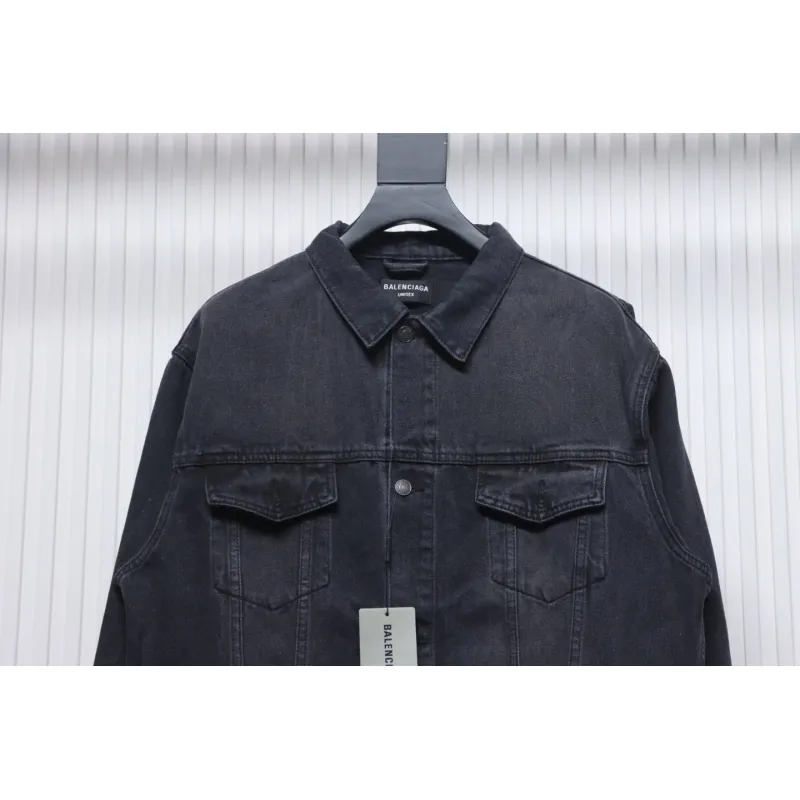 Balenciaga Back Crown Denim Jacket 