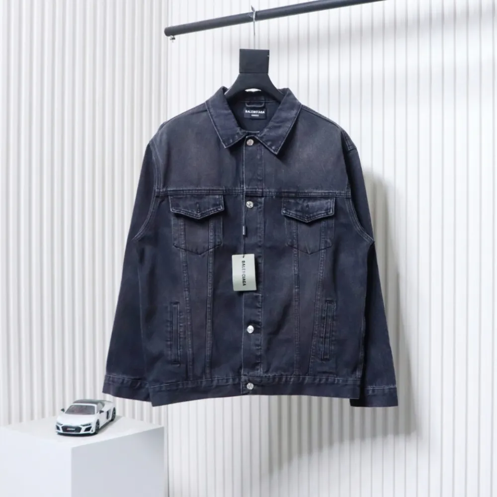 Balenciaga Back Crown Denim Jacket 