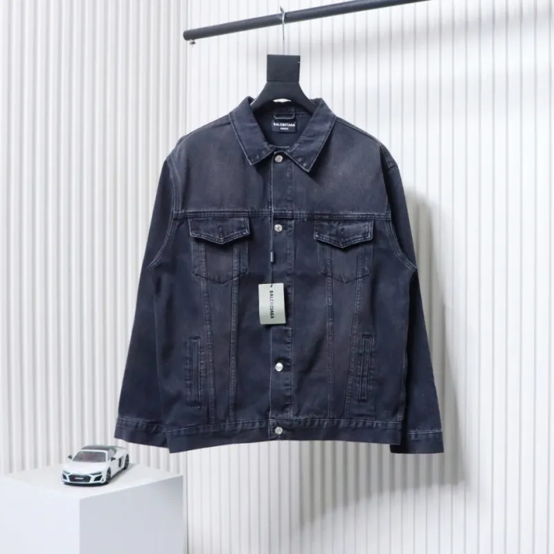 Balenciaga Back Crown Denim Jacket 