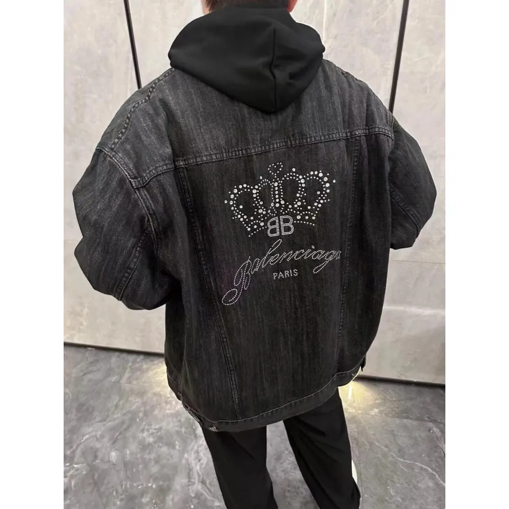 Balenciaga Back Crown Denim Jacket 