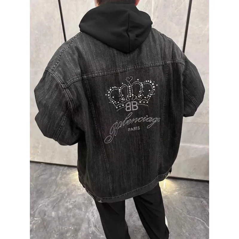 Balenciaga Back Crown Denim Jacket 