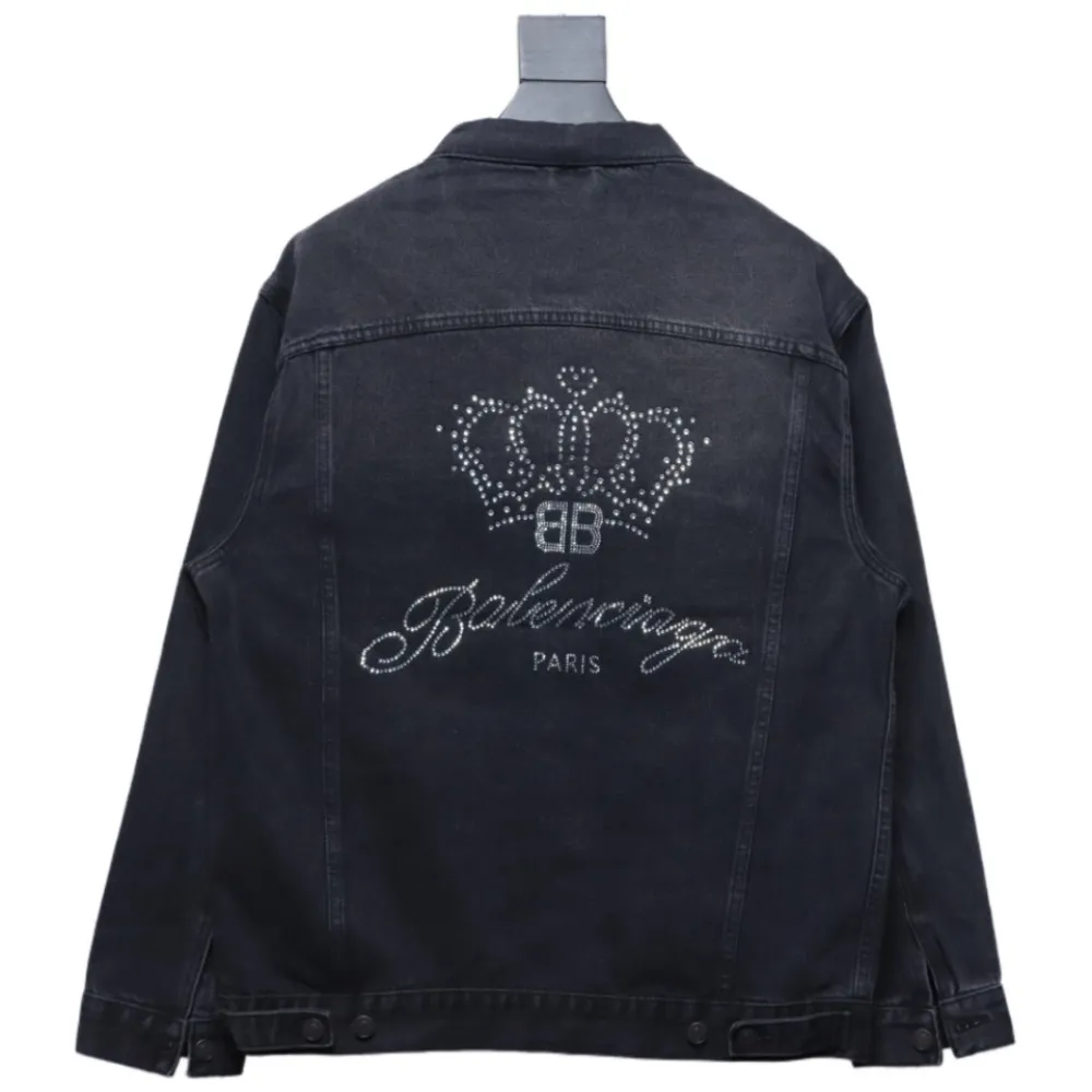 Balenciaga Back Crown Denim Jacket 