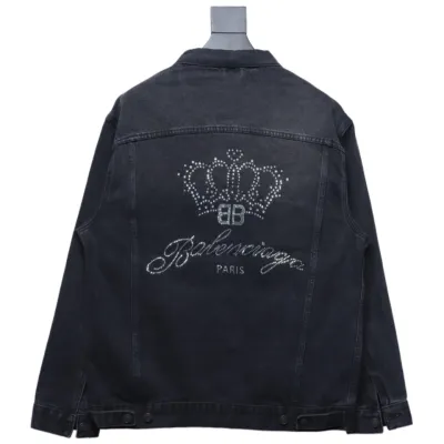 Balenciaga Back Crown Denim Jacket  02