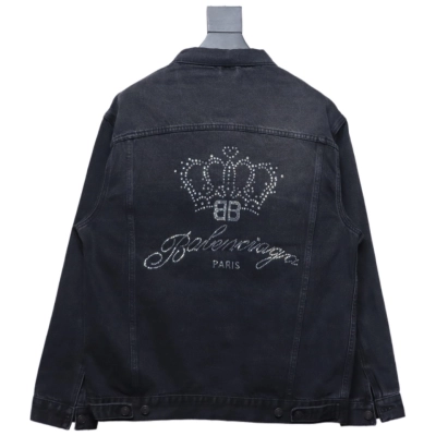 Balenciaga Back Crown Denim Jacket  02