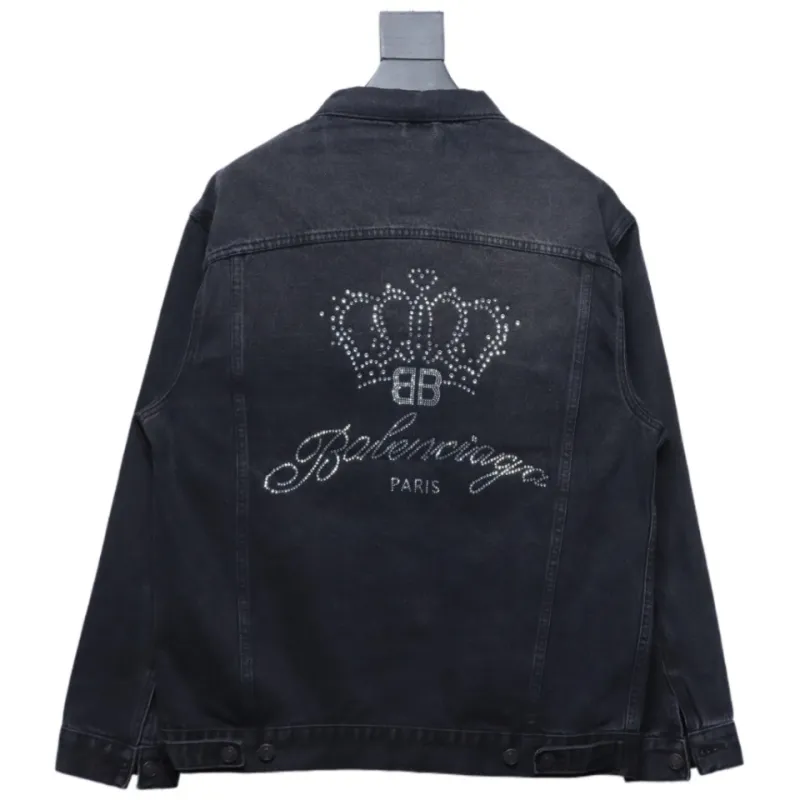 Balenciaga Back Crown Denim Jacket 
