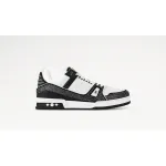 Louis Vuitton Trainer Black White Swarovski