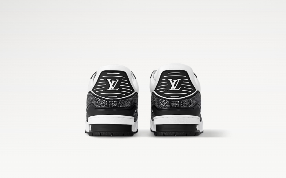    Louis Vuitton Trainer Black White Swarovski