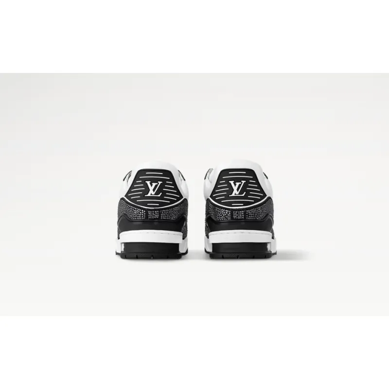 Louis Vuitton Trainer Black White Swarovski