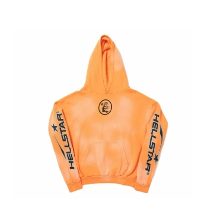 Top Quality Hellstar Fire Hoodie "Orange"  01