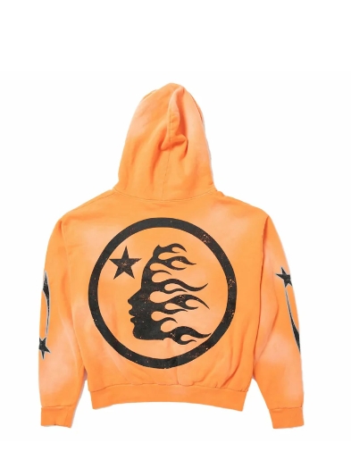 Top Quality Hellstar Fire Hoodie "Orange" 
