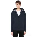 Top Quality  Burberry Letter Graphic Cotton Blend Zip Hoodie Pale Navy 