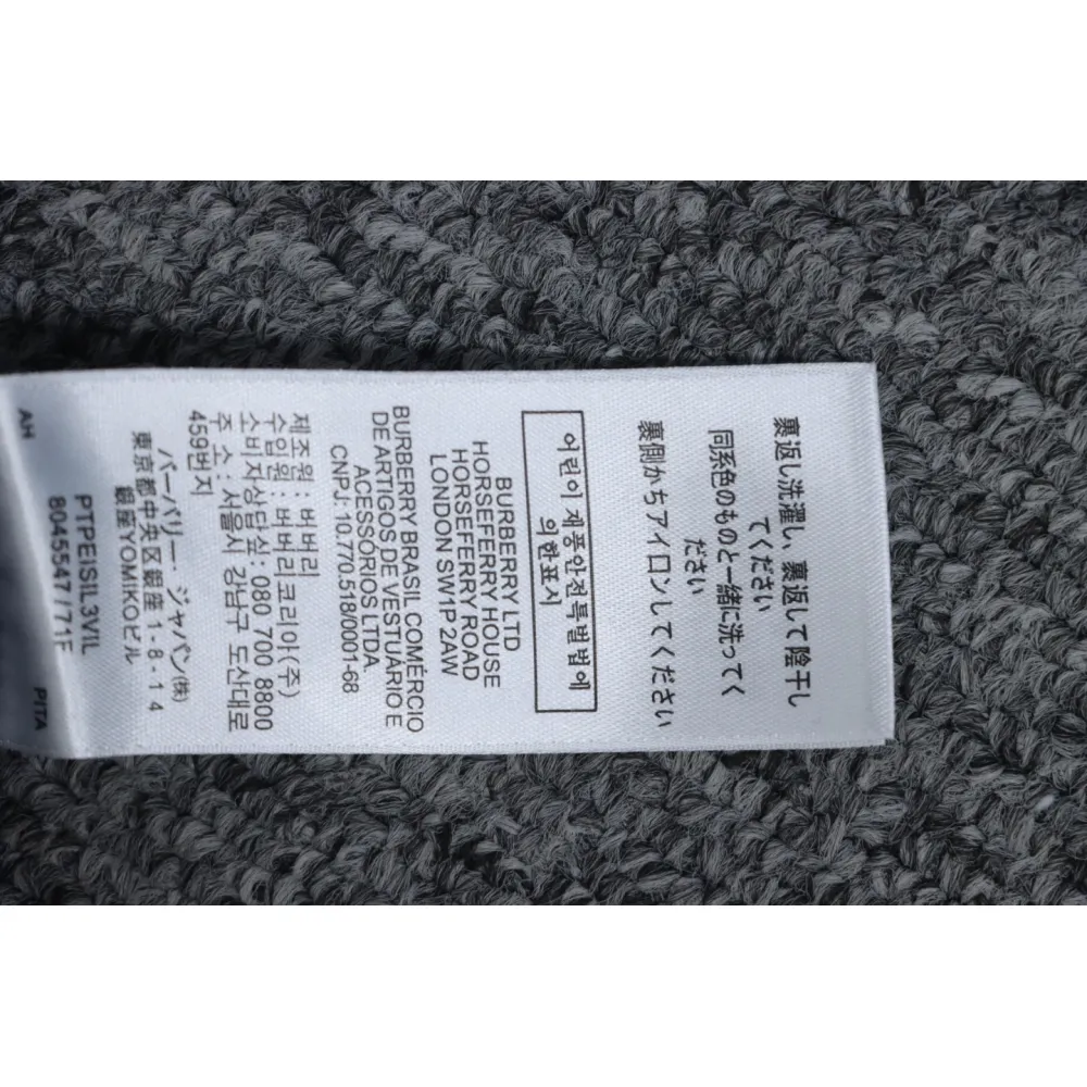 Top Quality  Burberry Letter Graphic Cotton Blend Zip Hoodie Pale Navy 