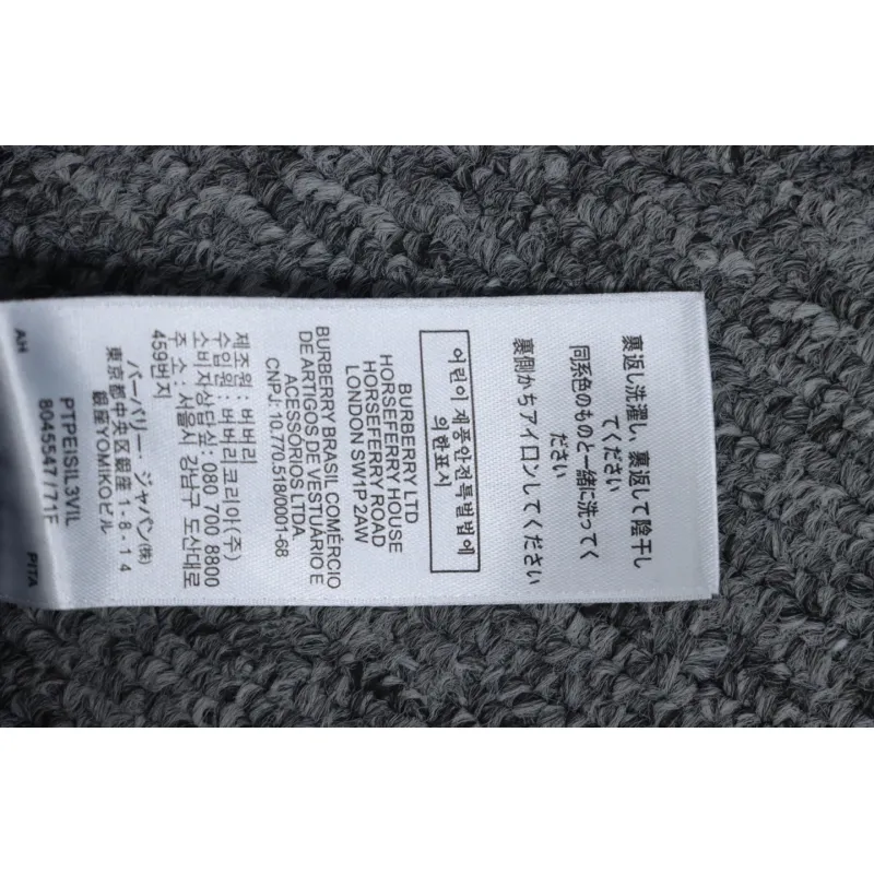 Top Quality  Burberry Letter Graphic Cotton Blend Zip Hoodie Pale Navy 