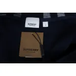 Top Quality  Burberry Letter Graphic Cotton Blend Zip Hoodie Pale Navy 
