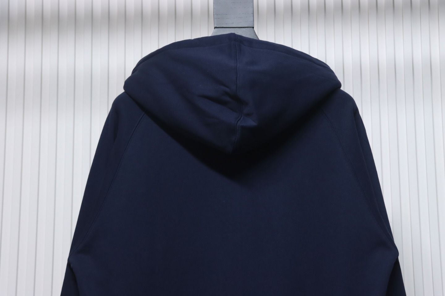      Burberry Letter Graphic Cotton Blend Zip Hoodie Pale Navy 
