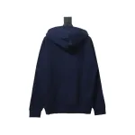 Top Quality  Burberry Letter Graphic Cotton Blend Zip Hoodie Pale Navy 
