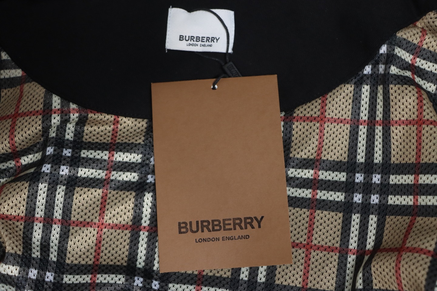 Top Quality  Burberry Letter Graphic Cotton Blend Zip Hoodie Pale Black 