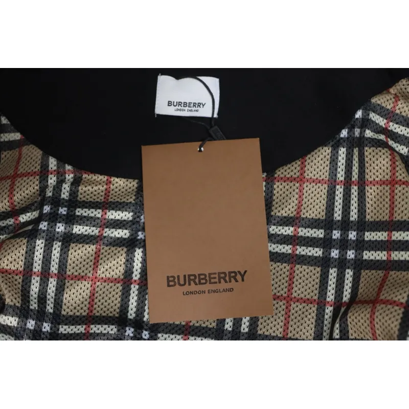 Top Quality  Burberry Letter Graphic Cotton Blend Zip Hoodie Pale Black 