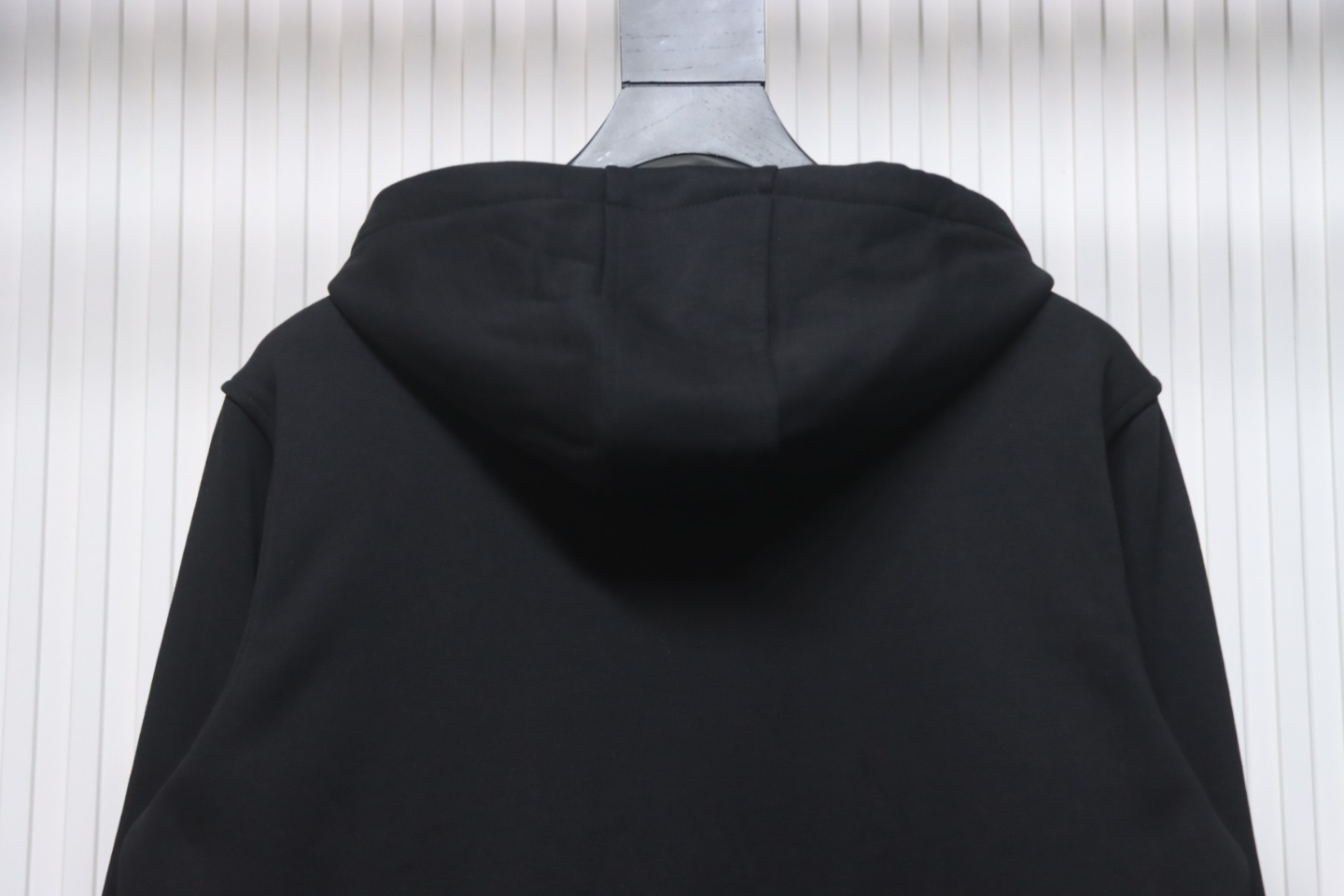 Top Quality  Burberry Letter Graphic Cotton Blend Zip Hoodie Pale Black 