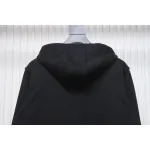 Top Quality  Burberry Letter Graphic Cotton Blend Zip Hoodie Pale Black 