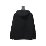 Top Quality  Burberry Letter Graphic Cotton Blend Zip Hoodie Pale Black 
