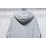 Top Quality  Burberry Letter Graphic Cotton Blend Zip Hoodie Pale Grey Melange 