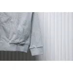 Top Quality  Burberry Letter Graphic Cotton Blend Zip Hoodie Pale Grey Melange 